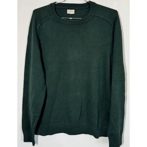 J. Crew Dark Green Crewneck Sweater